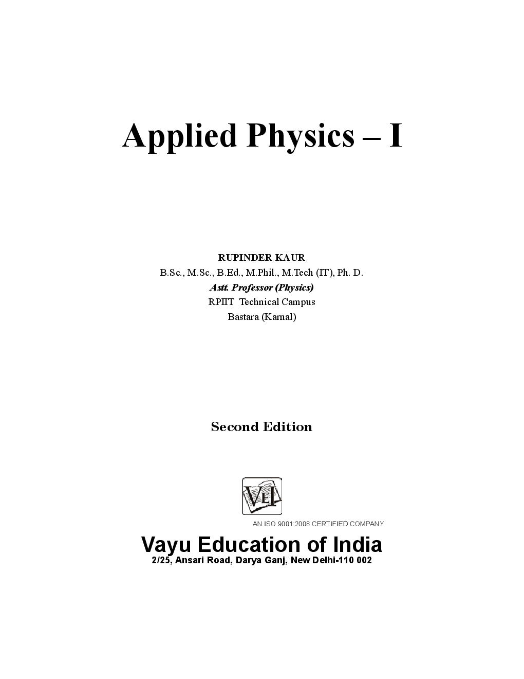 Applied Physics-I - Page 2