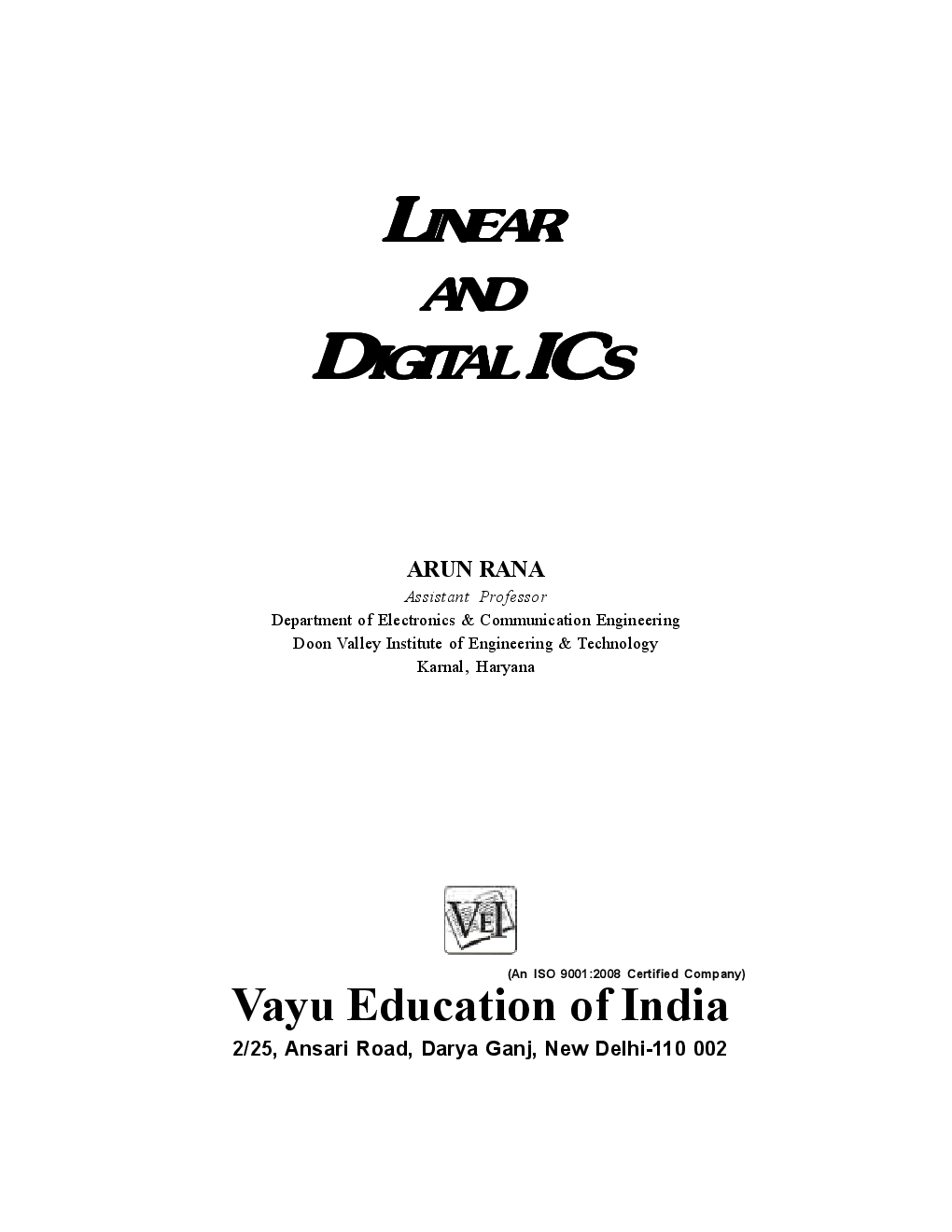 Linear and Digital ICs By Aruna Rana - Page 1