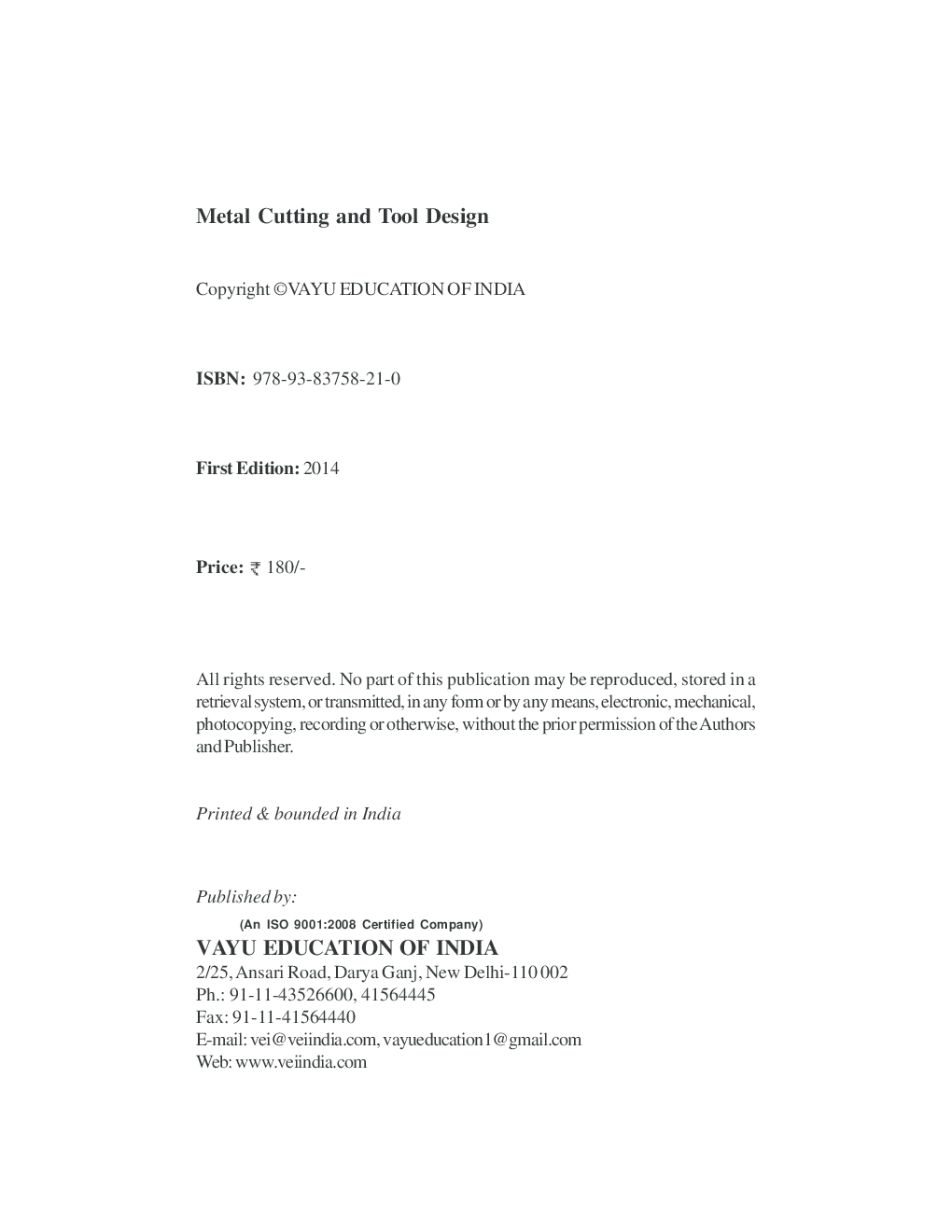 Metal Cutting and Tool Design By Ashok Kumar Singh - Page 2