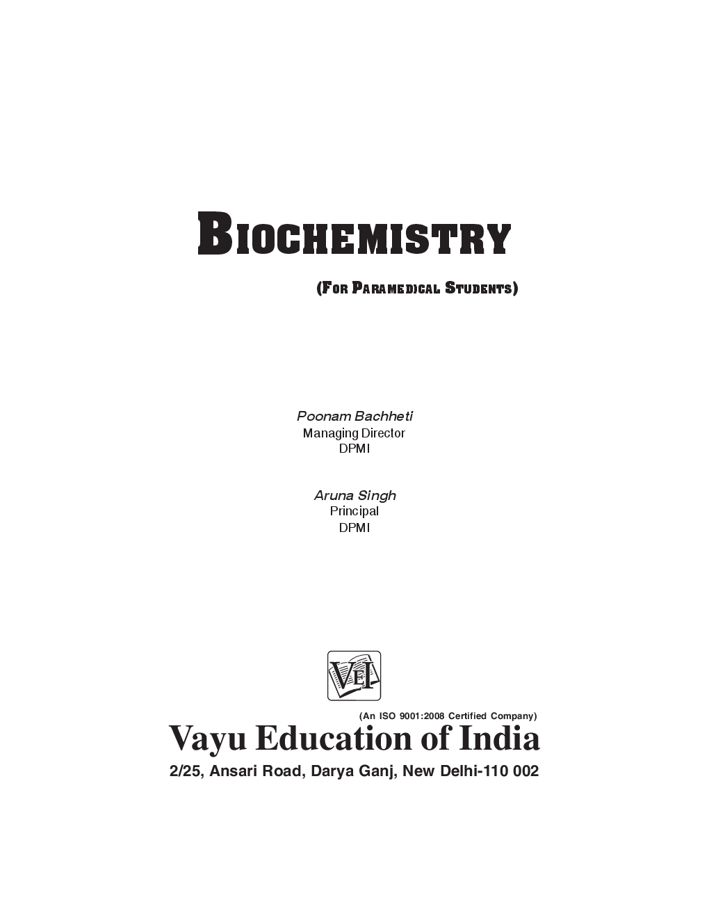 BioChemistry By Poonam Bachheti and Aruna Singh - Page 2