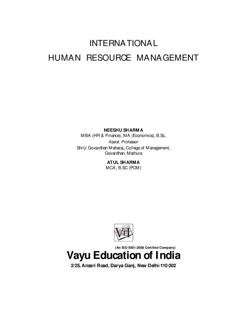 International Human Resource Management - Page 1