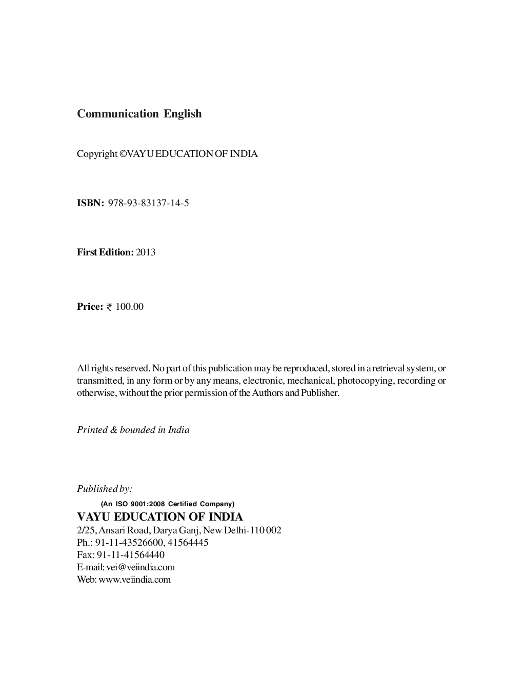Communication English By Dr. J.S. Malik - Page 2