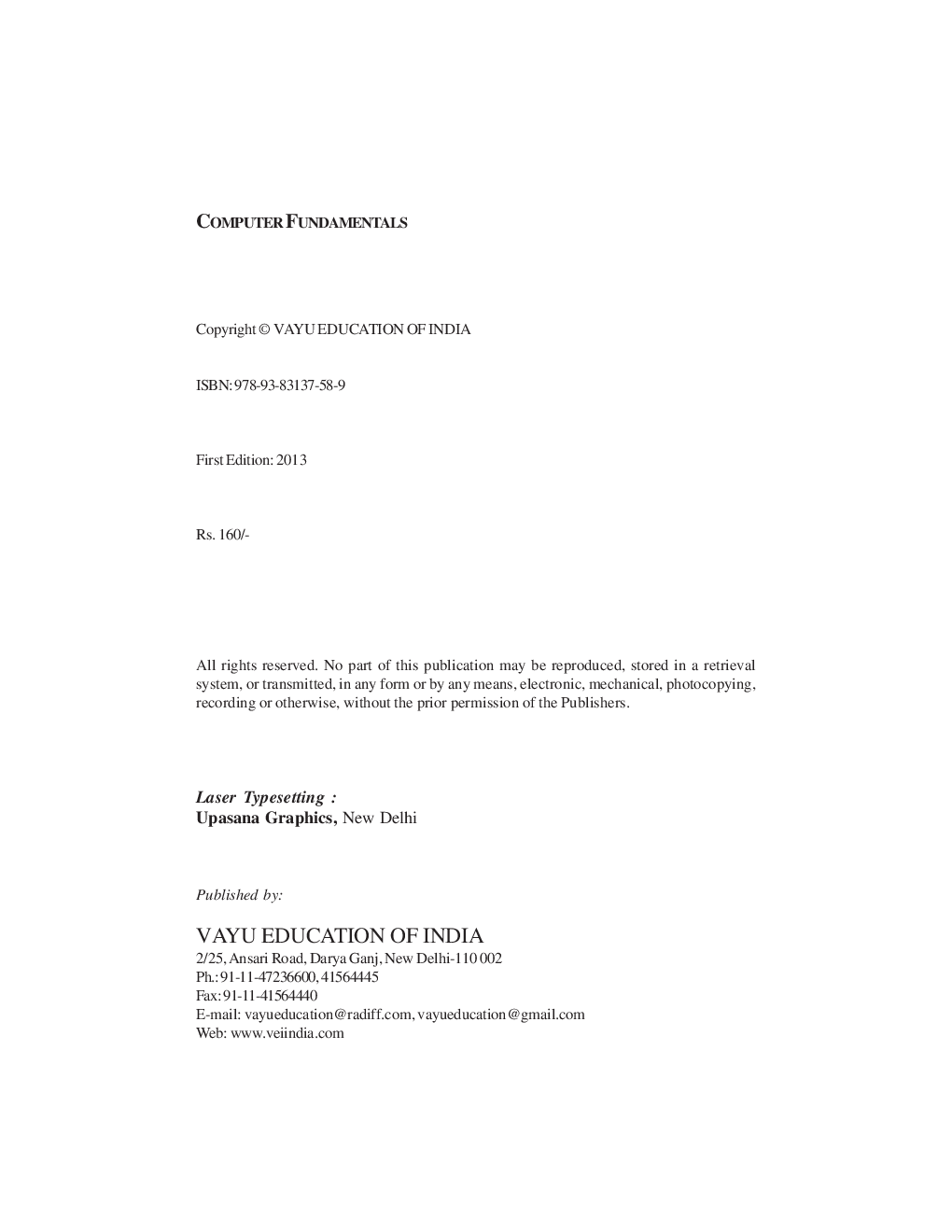 Computer Fundamentals By Poonam Yadav and Praveen Kumar - Page 2