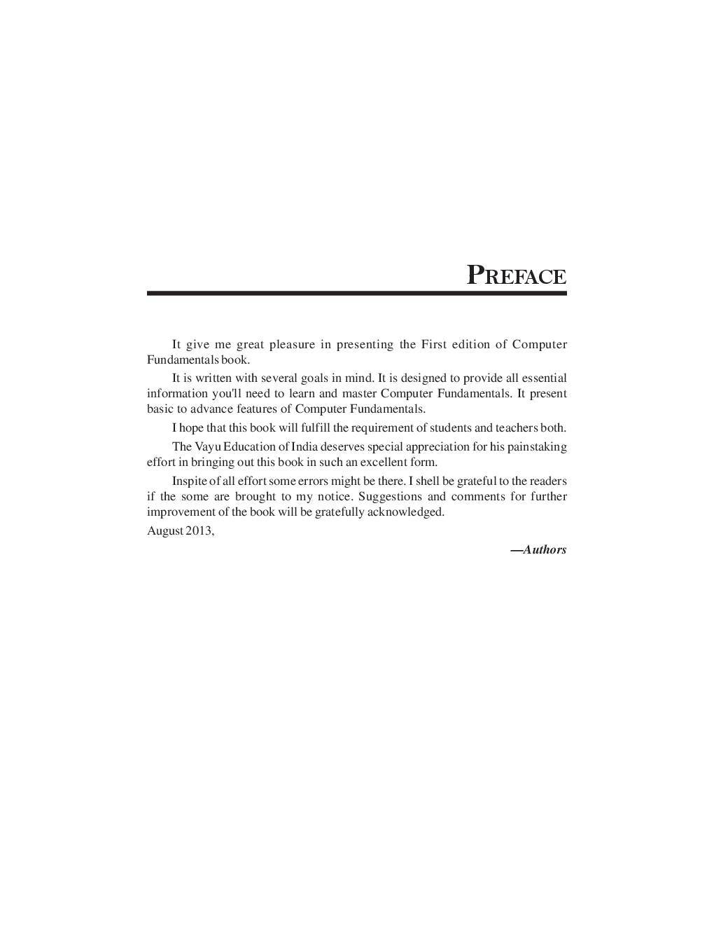 Computer Fundamentals By Poonam Yadav and Praveen Kumar - Page 3