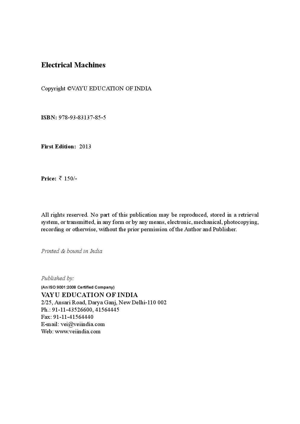 Electrical Machines By S.N. Ali - Page 2