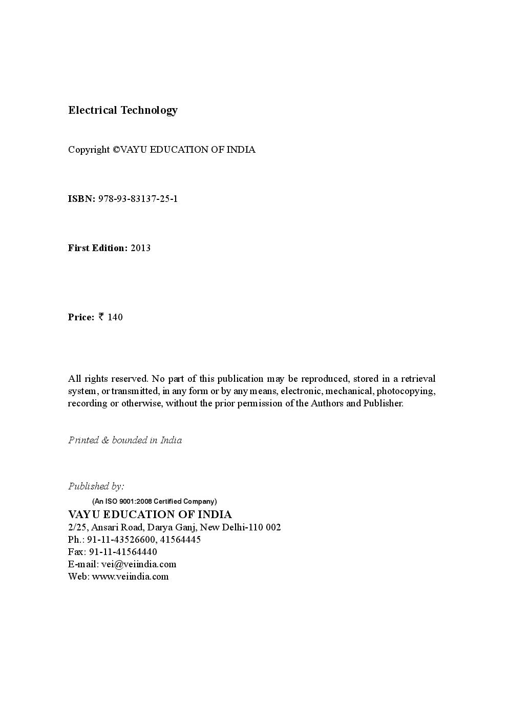 Electrical Technology By Varun Goel - Page 2