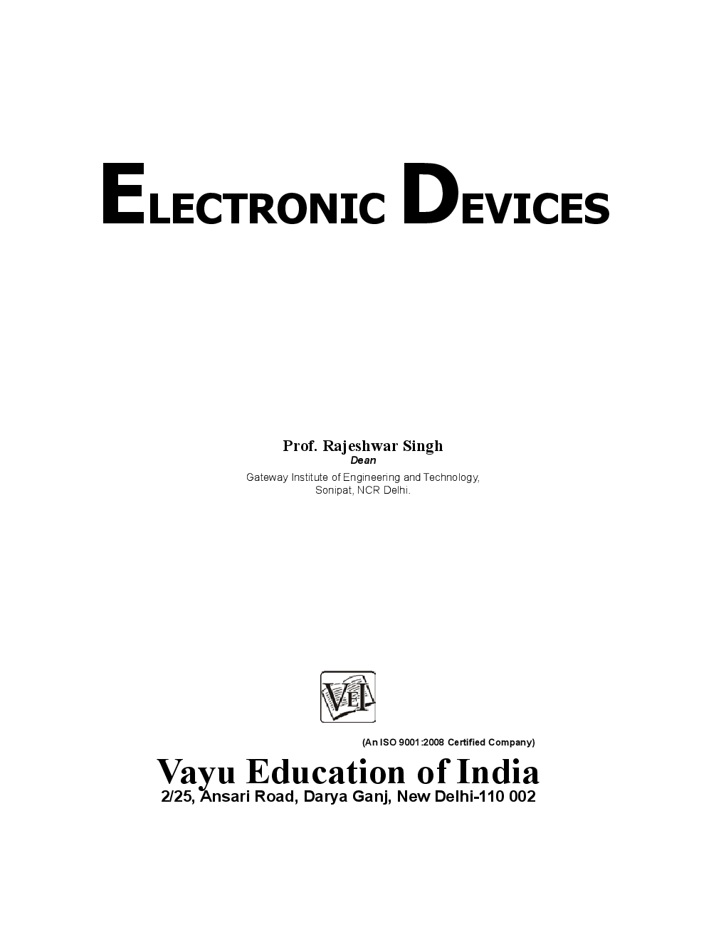 Electronic Devices By Prof. Rajeshwar Rai - Page 1