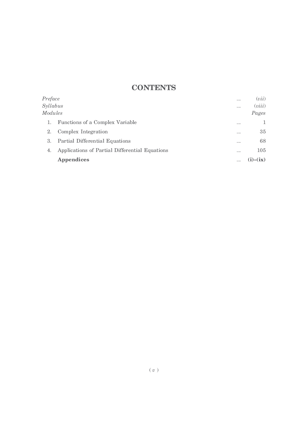 A Textbook of Engineering Mathematics (CUST, KERALA)  Sem IV - Page 5
