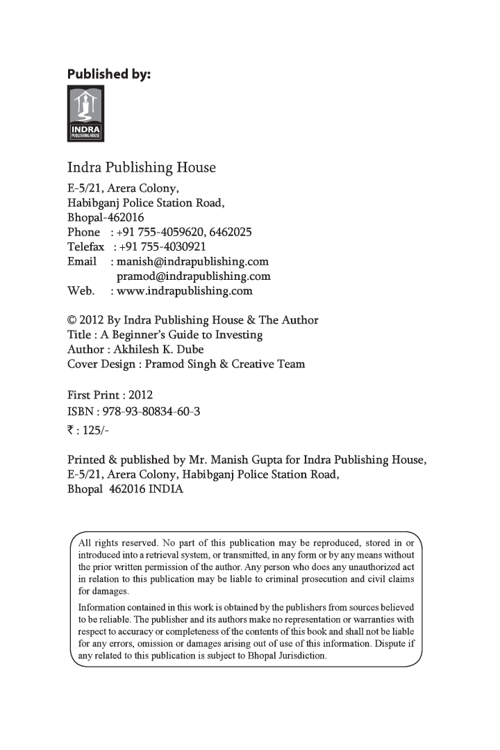 A Beginners Guide To Investing A Simplified Book For Starters By Akshilesh Dubey - Page 3