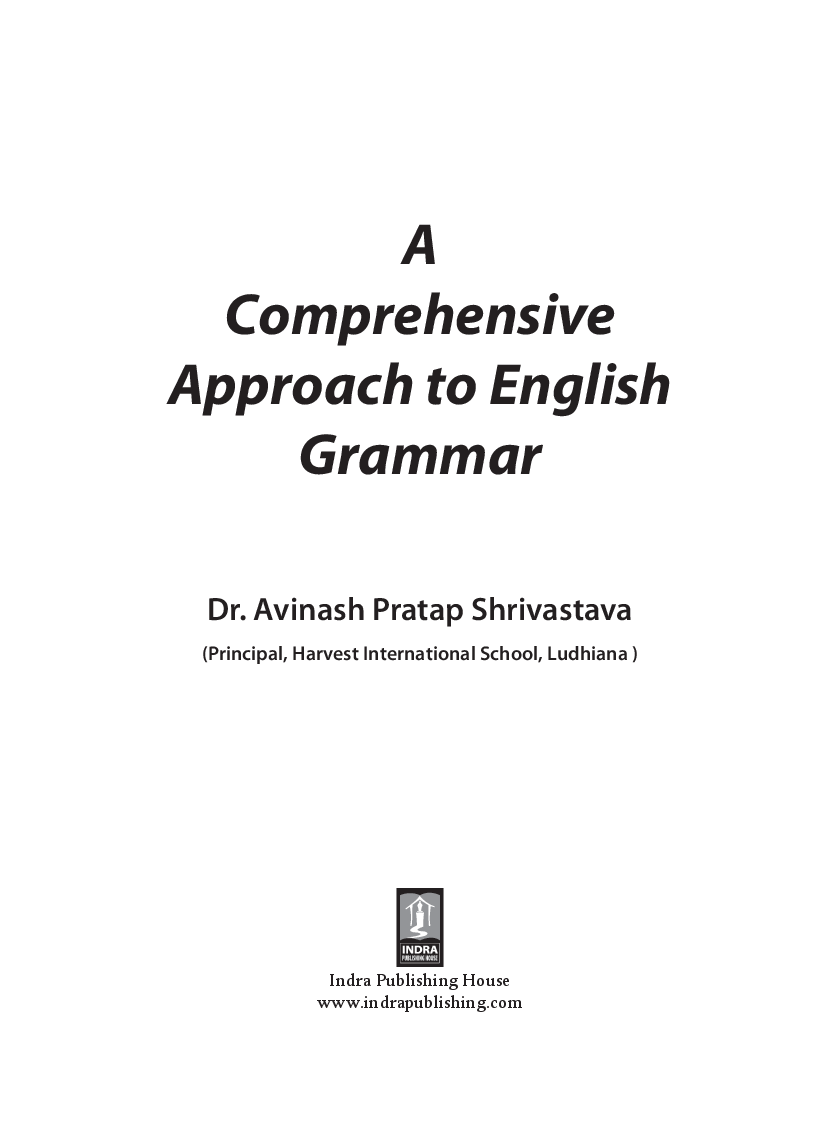 A Comprehensive Approach to English Grammar By Dr. Avinash Pratap Shrivastava - Page 2