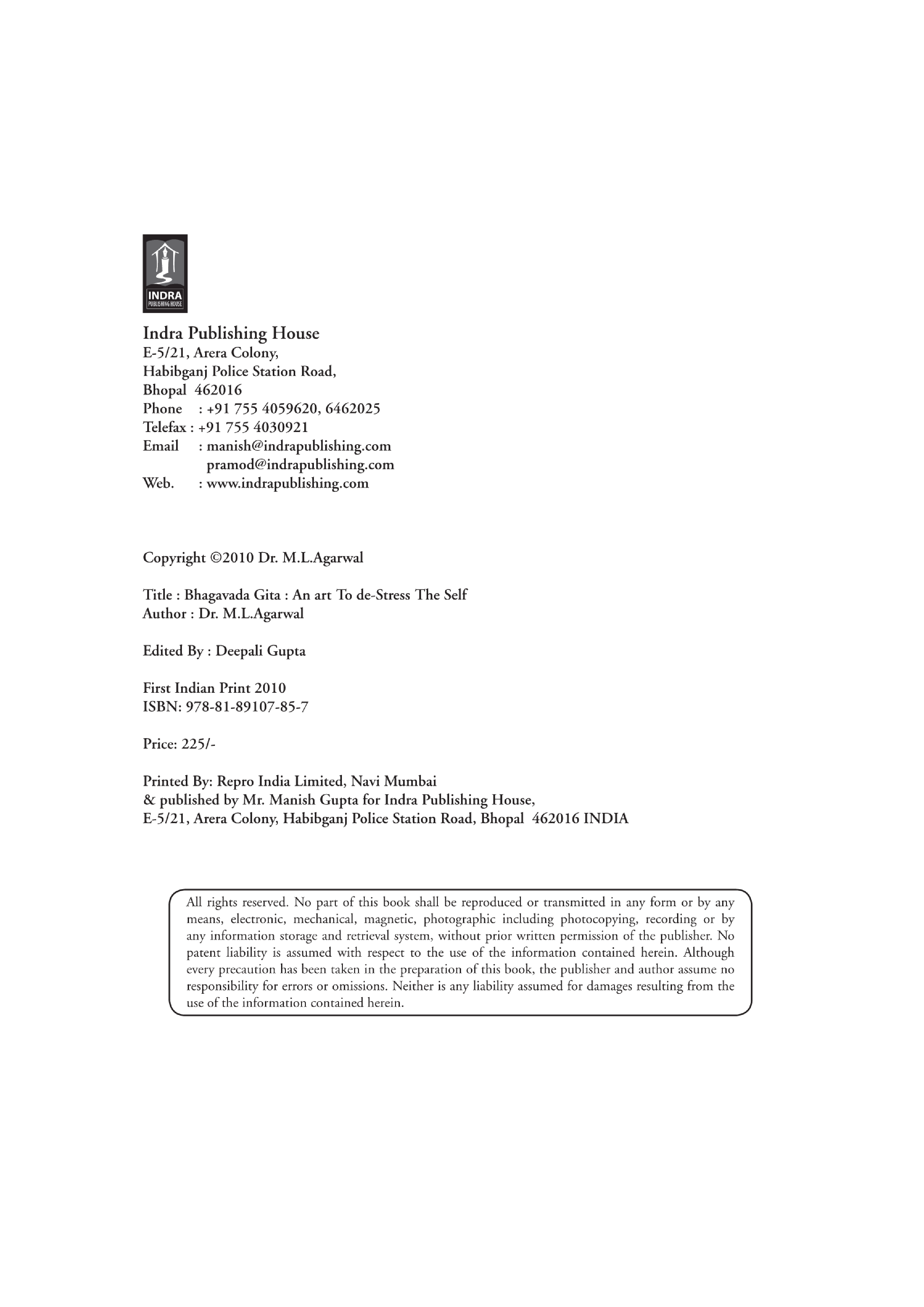 Bhagavada Gita By Swami Anubhavanada - Page 3