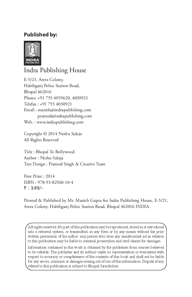 Bhopal to Bollywood By Neshu Saluja - Page 3