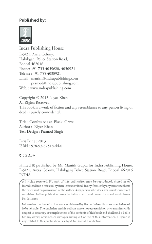 Confessions at Black Grave By Niyaz Khan - Page 3