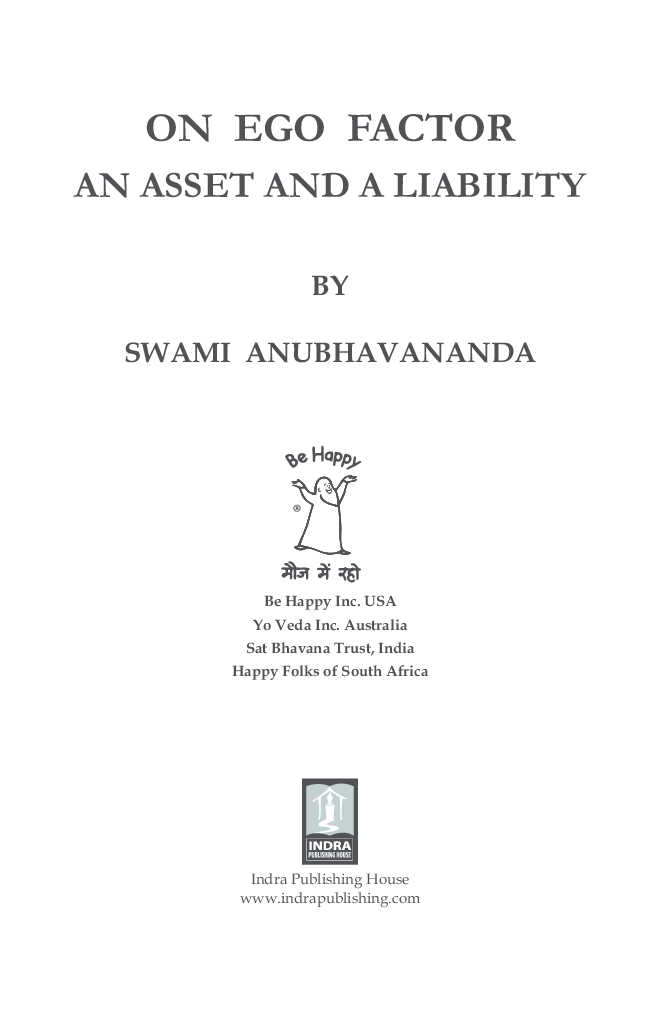 Ego Factor By Swami Anubhavananda - Page 2