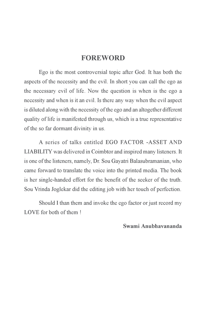 Ego Factor By Swami Anubhavananda - Page 4