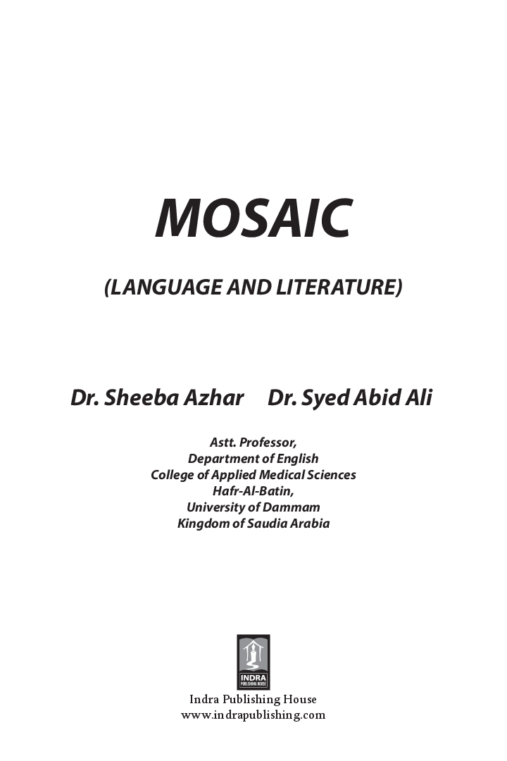 Mosaic By Dr. Sheeba Azhar and Dr. Syed Abid Ali - Page 2