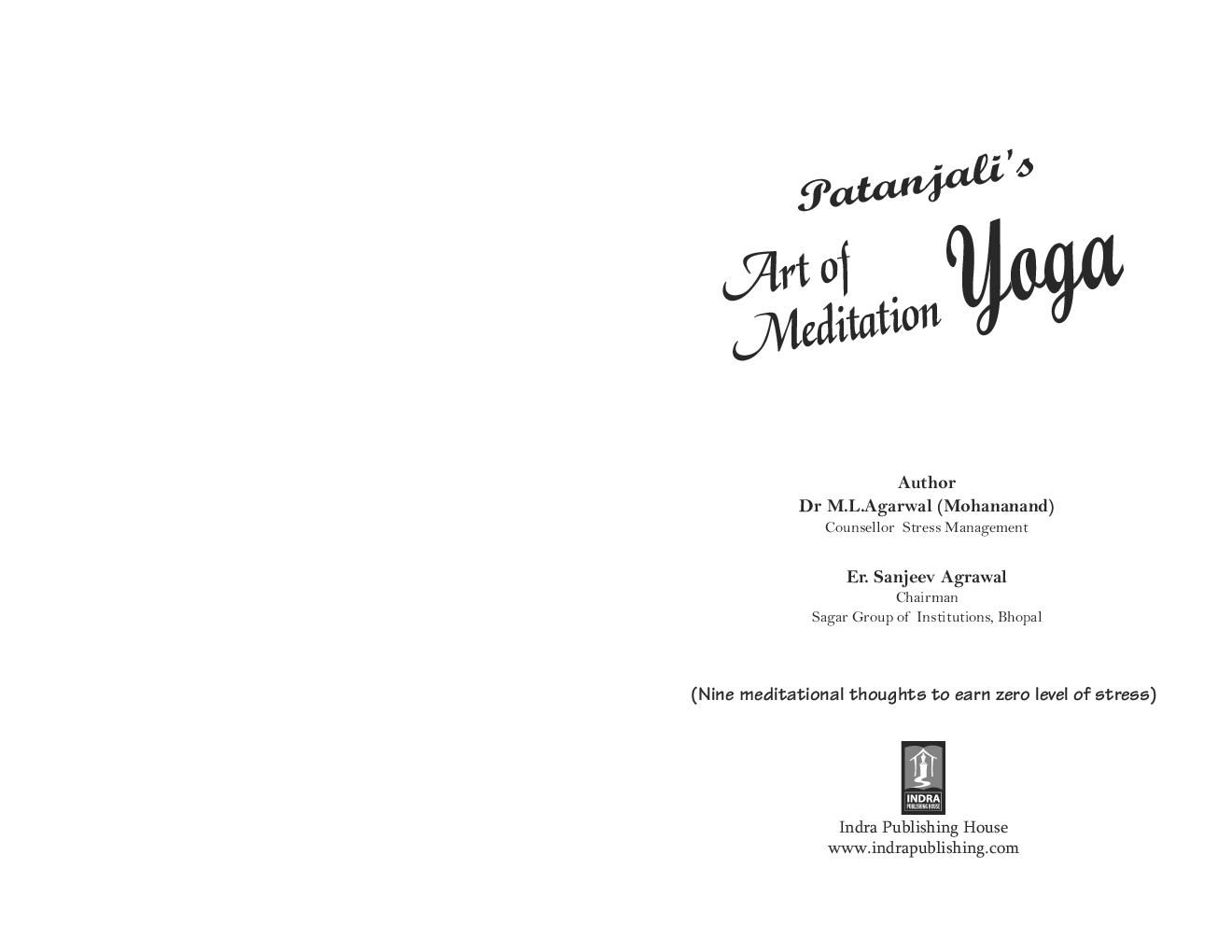 Patanjalis Art Of Meditation Yoga By M L Agarwal & Sanjeev Agrawal - Page 2