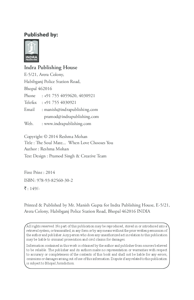 The Soul Mate By Reshma Mohan - Page 3