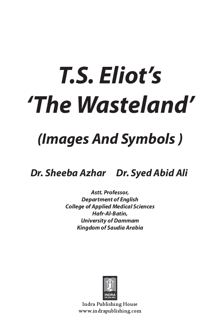 The Wasteland By Dr. Sheeba Azhar - Page 2