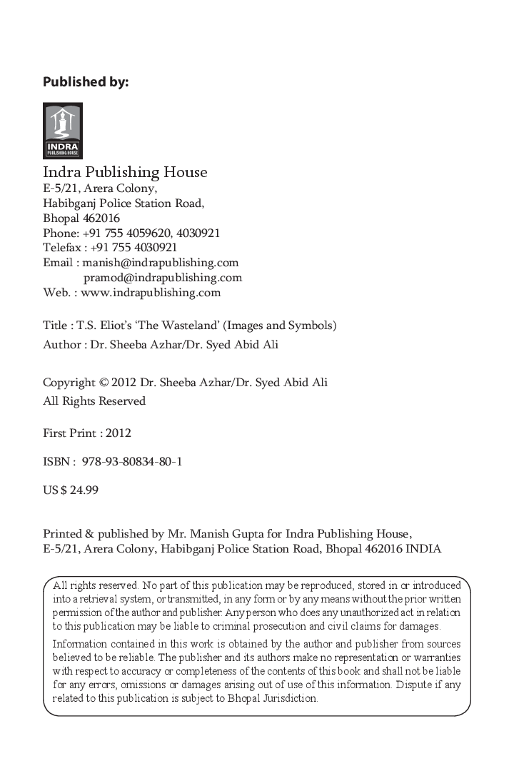 The Wasteland By Dr. Sheeba Azhar - Page 3