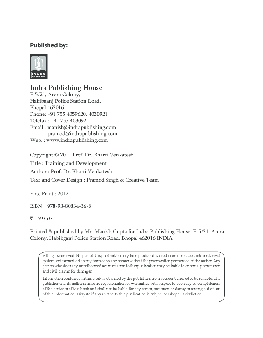 Training And Development By Bharti Venkatesh - Page 3