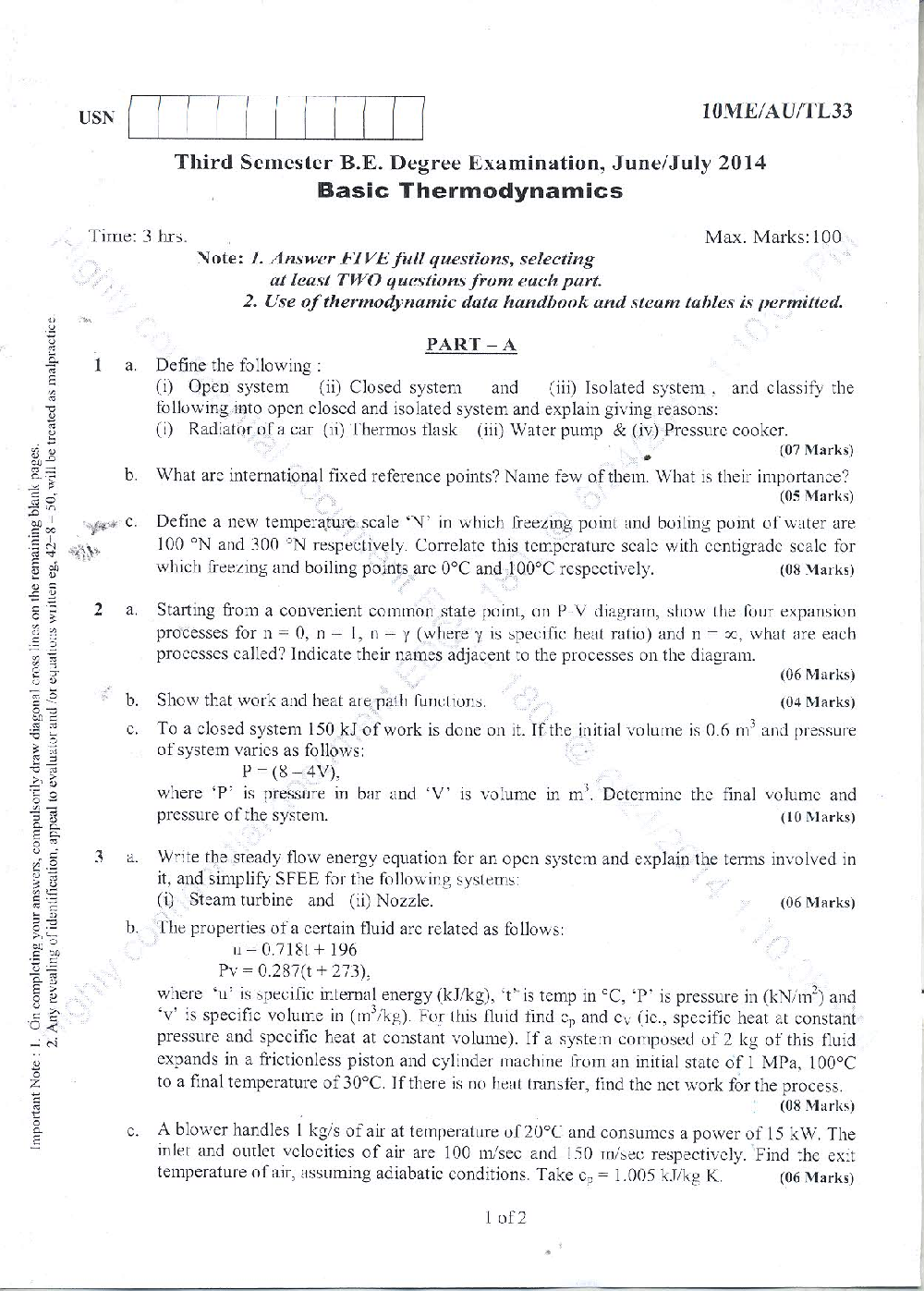 VTU QUESTION PAPERS 3rd Semester Mechanical Engineering 2011-2014 - Page 4