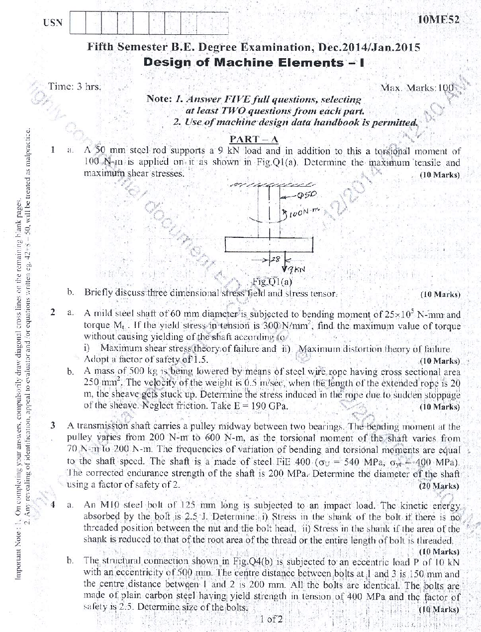 VTU QUESTION PAPERS 5th Semester Mechanical Engineering 2011-2014 - Page 2