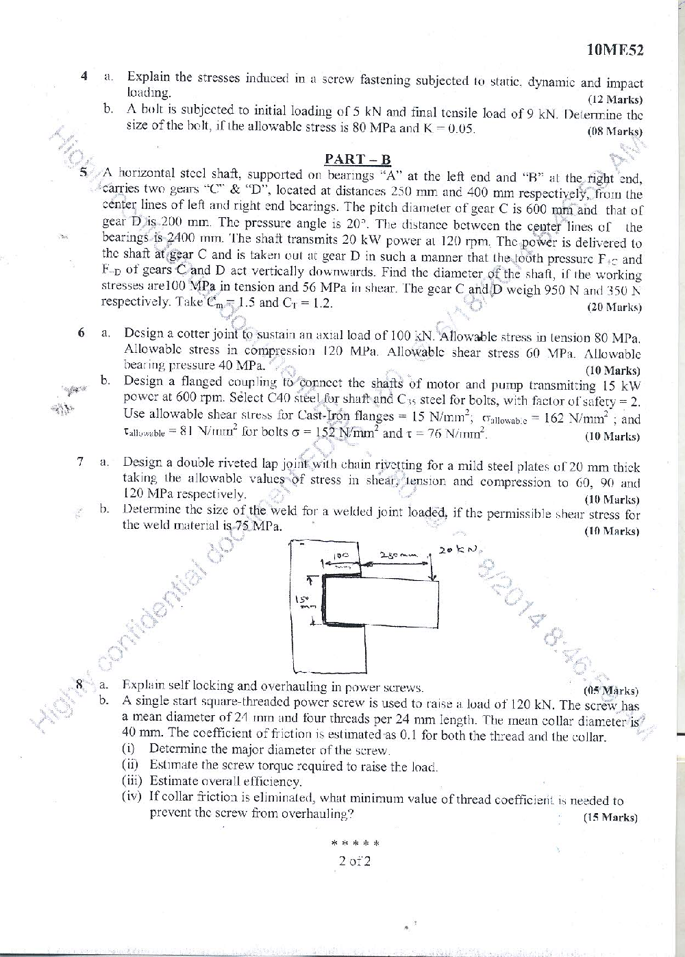VTU QUESTION PAPERS 5th Semester Mechanical Engineering 2011-2014 - Page 5