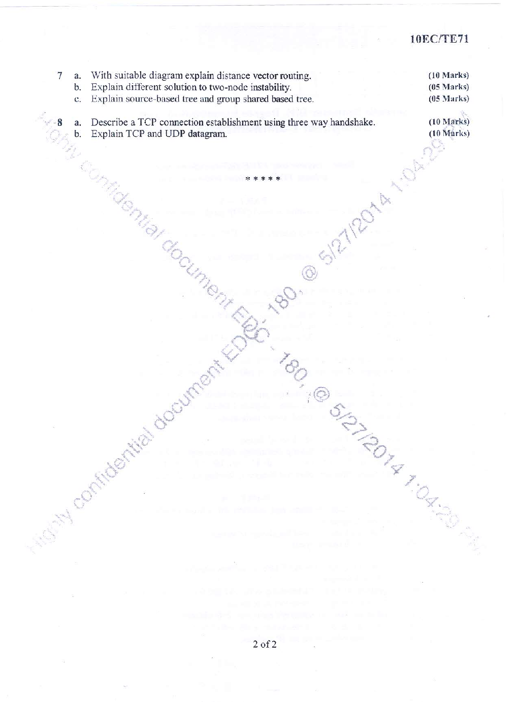 VTU QUESTION PAPERS 7th Semester Electronics & Communication Engineering 2011-2014 - Page 5