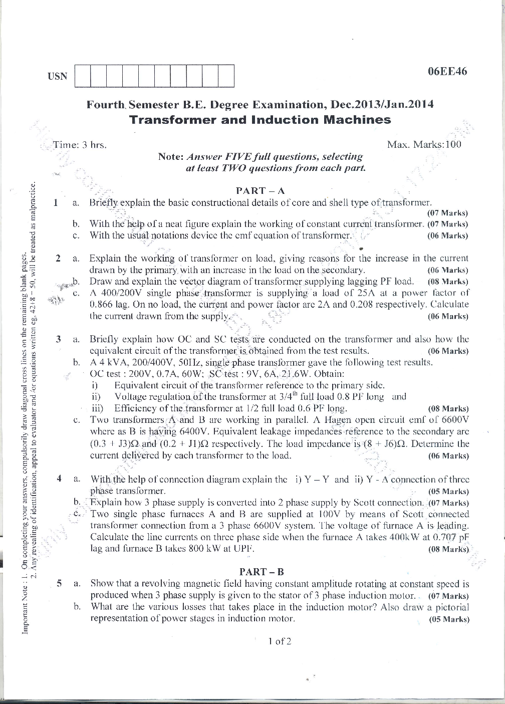 VTU QUESTION PAPERS 4th Semester Electrical and Electronics Engineering 2011 - 2014 - Page 4
