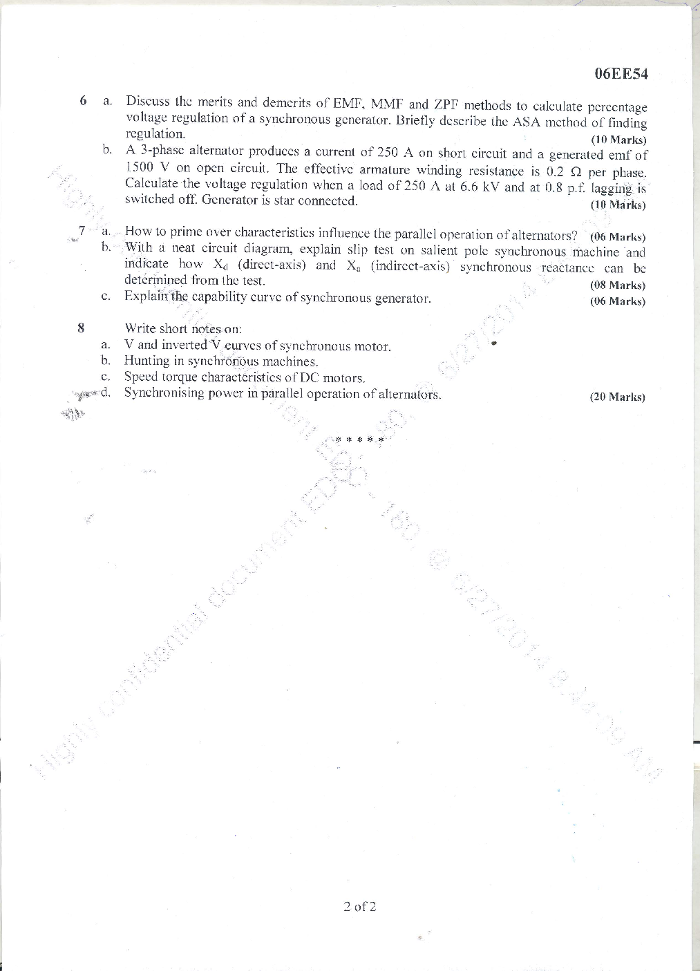 VTU QUESTION PAPERS 5th Semester Electrical and Electronics Engineering 2011 - 2014 - Page 5