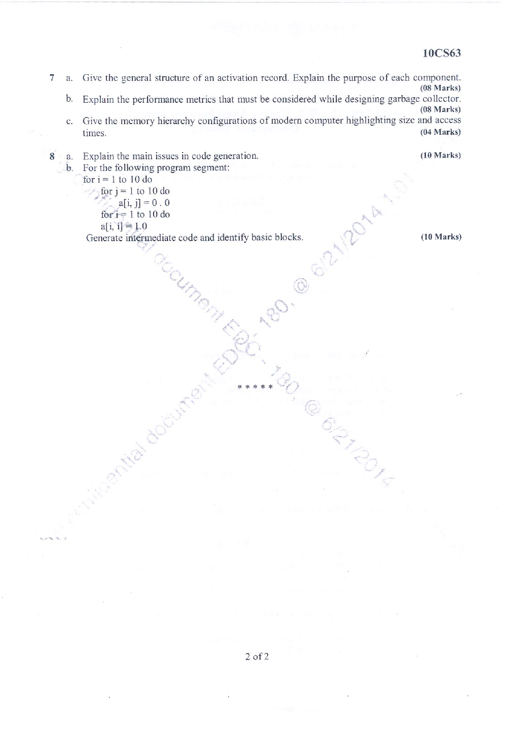 VTU QUESTION PAPERS 6th Semester Computer Science and Engineering 2011 - 2014 - Page 5