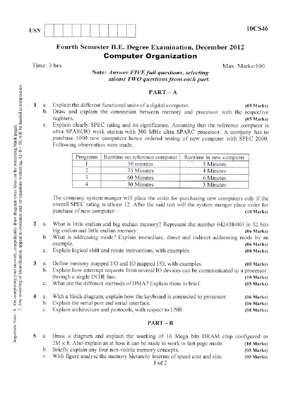 VTU QUESTION PAPERS 4th Semester Information Science Engineering 2010 - 2013 - Page 3