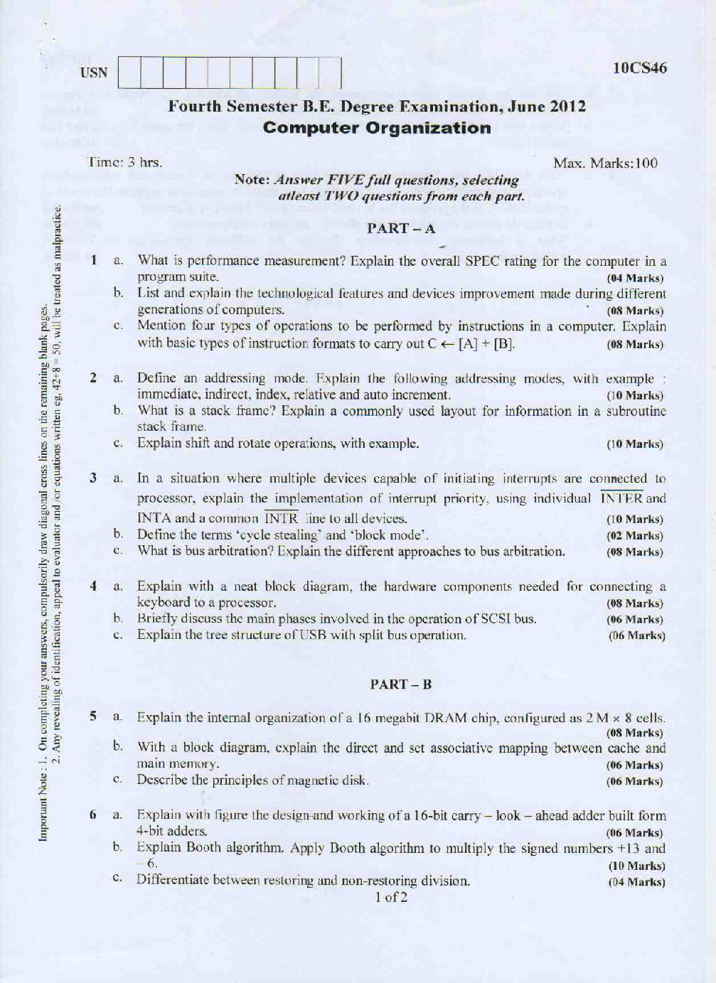 VTU QUESTION PAPERS 4th Semester Information Science Engineering 2010 - 2013 - Page 5
