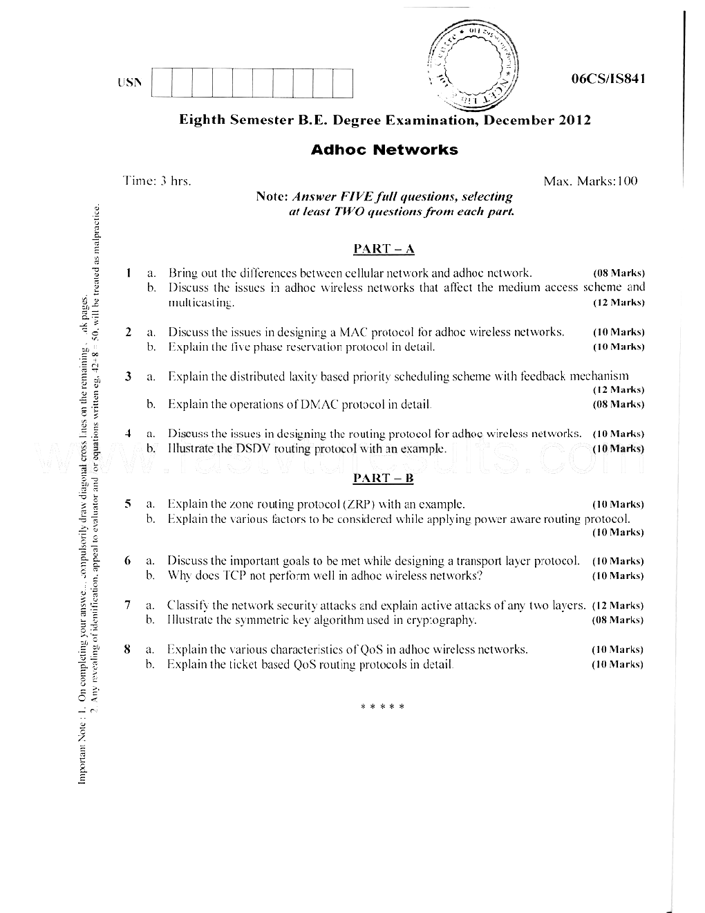VTU QUESTION PAPERS 8th Semester Information Science Engineering 2010 - 2013 - Page 3
