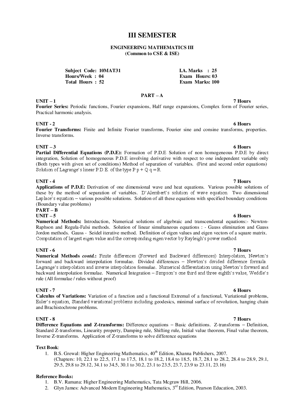 Information Science Engineering Syllabus 2nd 3rd and 4th Year - Page 2