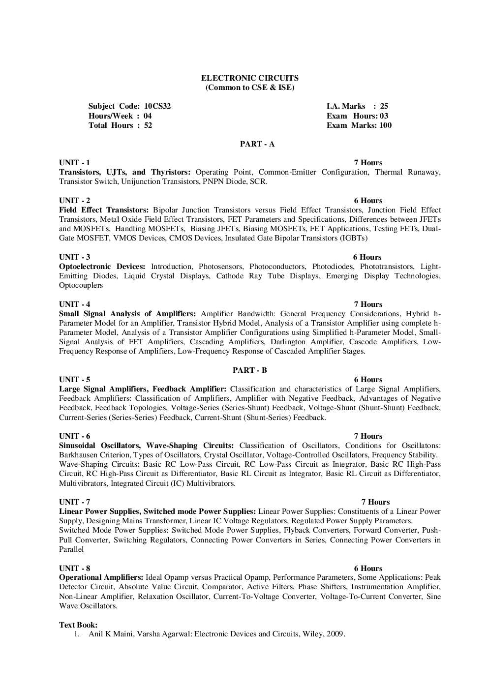 Information Science Engineering Syllabus 2nd 3rd and 4th Year - Page 3