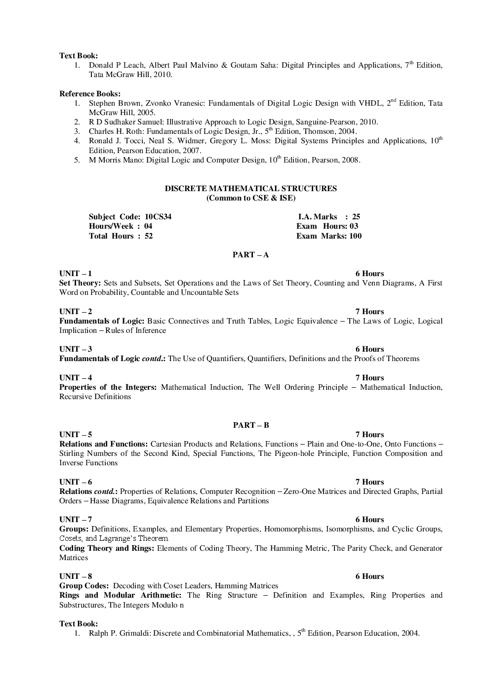 Information Science Engineering Syllabus 2nd 3rd and 4th Year - Page 5