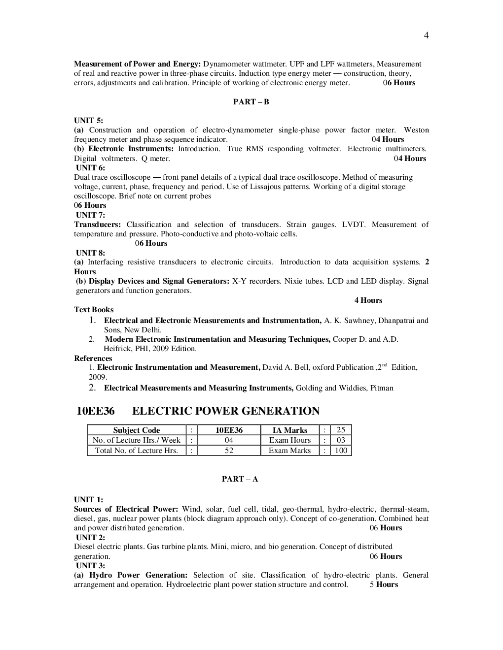 Electrical and Electronics Engineering Syllabus 2nd 3rd and 4th Year - Page 5