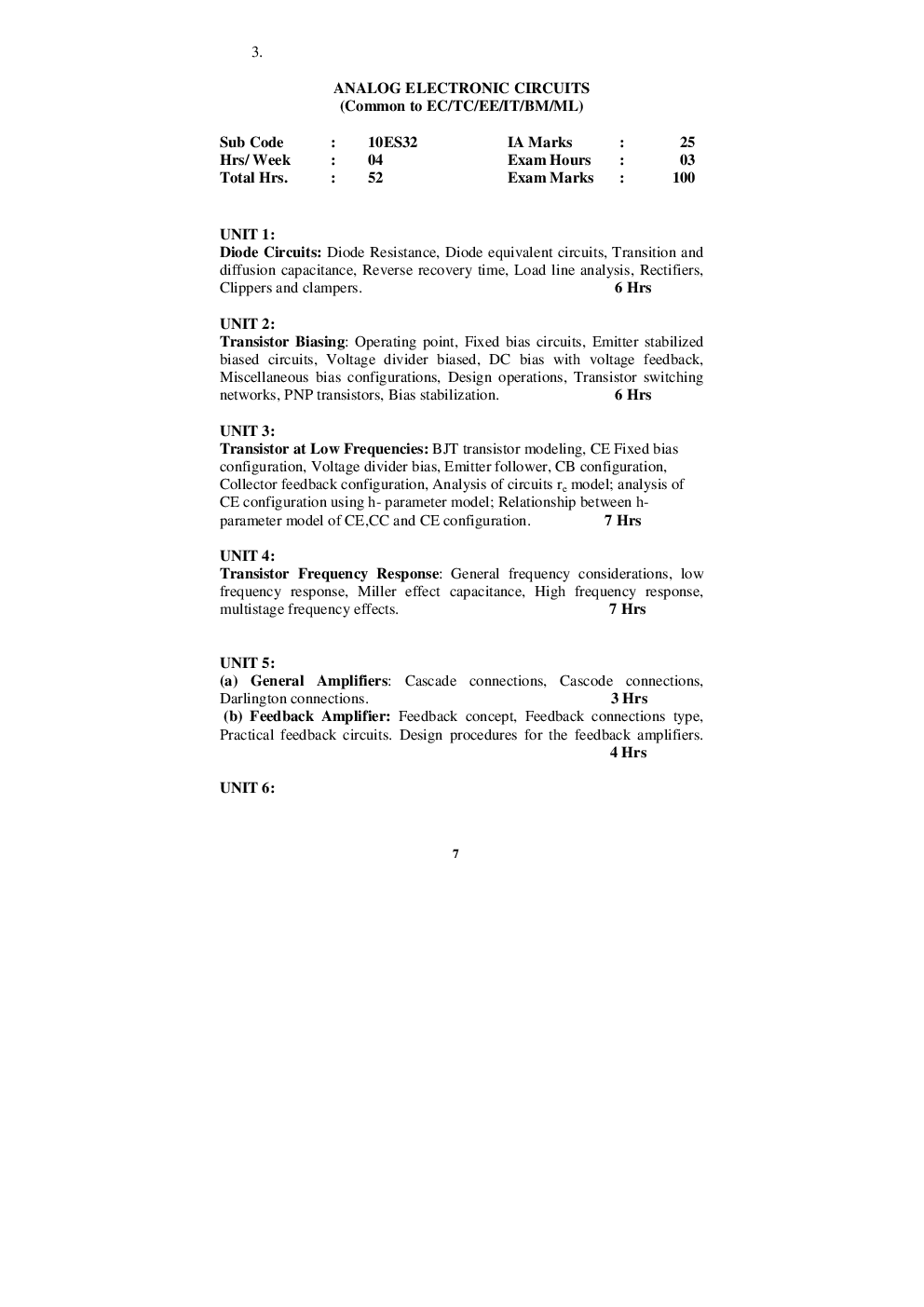 Electronics & Communication Engineering Syllabus 2nd 3rd and 4th Year - Page 4