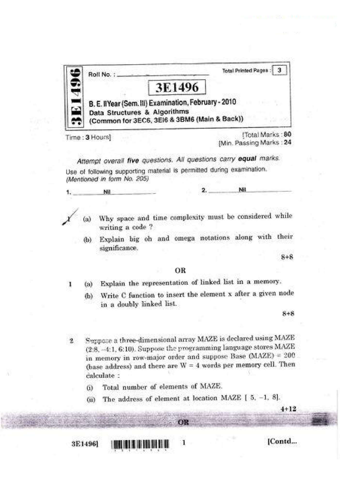 RTU QUESTION PAPERS 2nd Year Electronics And Communication 2009-2014 - Page 2