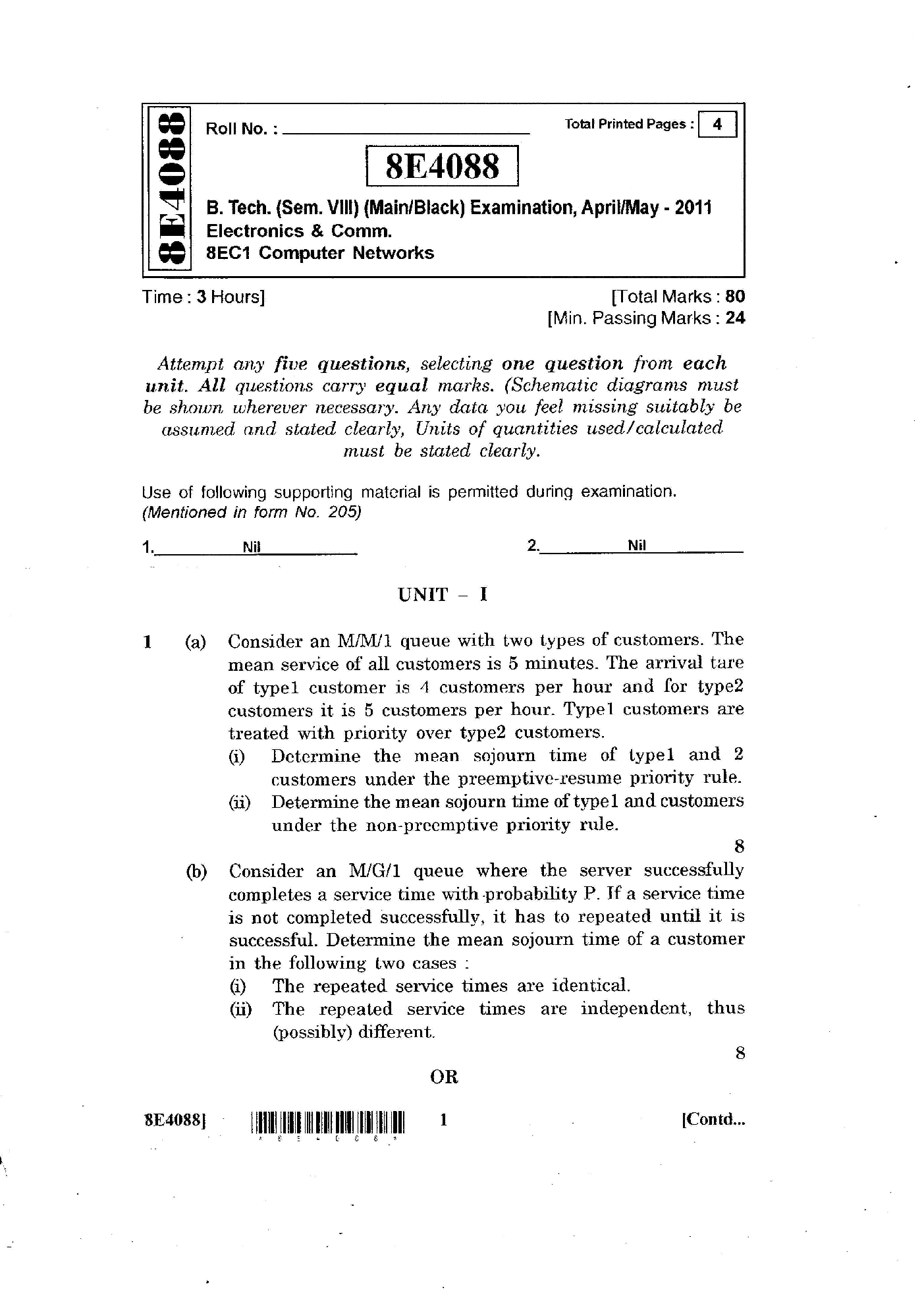 RTU QUESTION PAPERS 4th Year Electronics And Communication 2010-2012 - Page 4