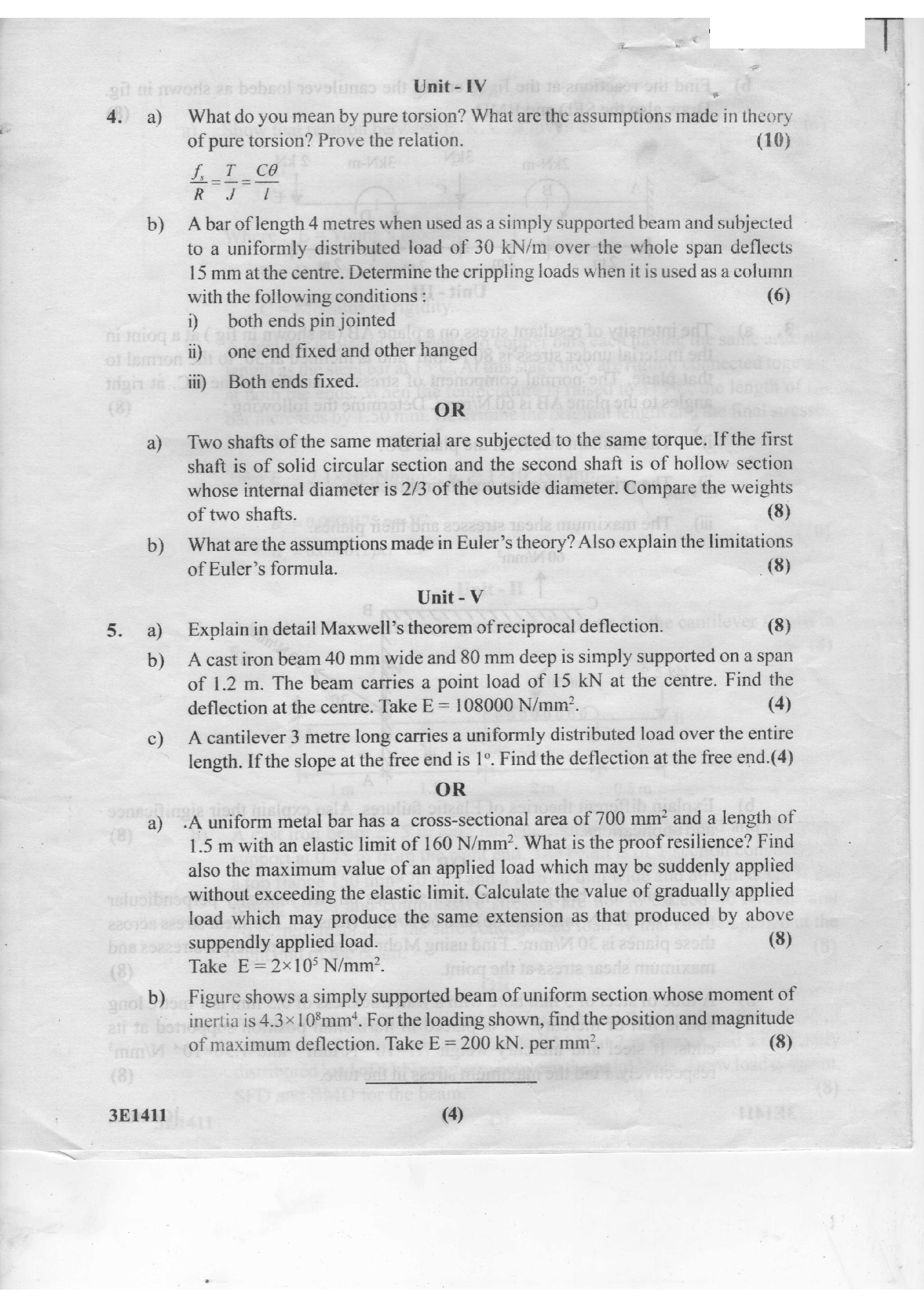 RTU QUESTION PAPERS 2nd Year Mechanical 2011-2014 - Page 5