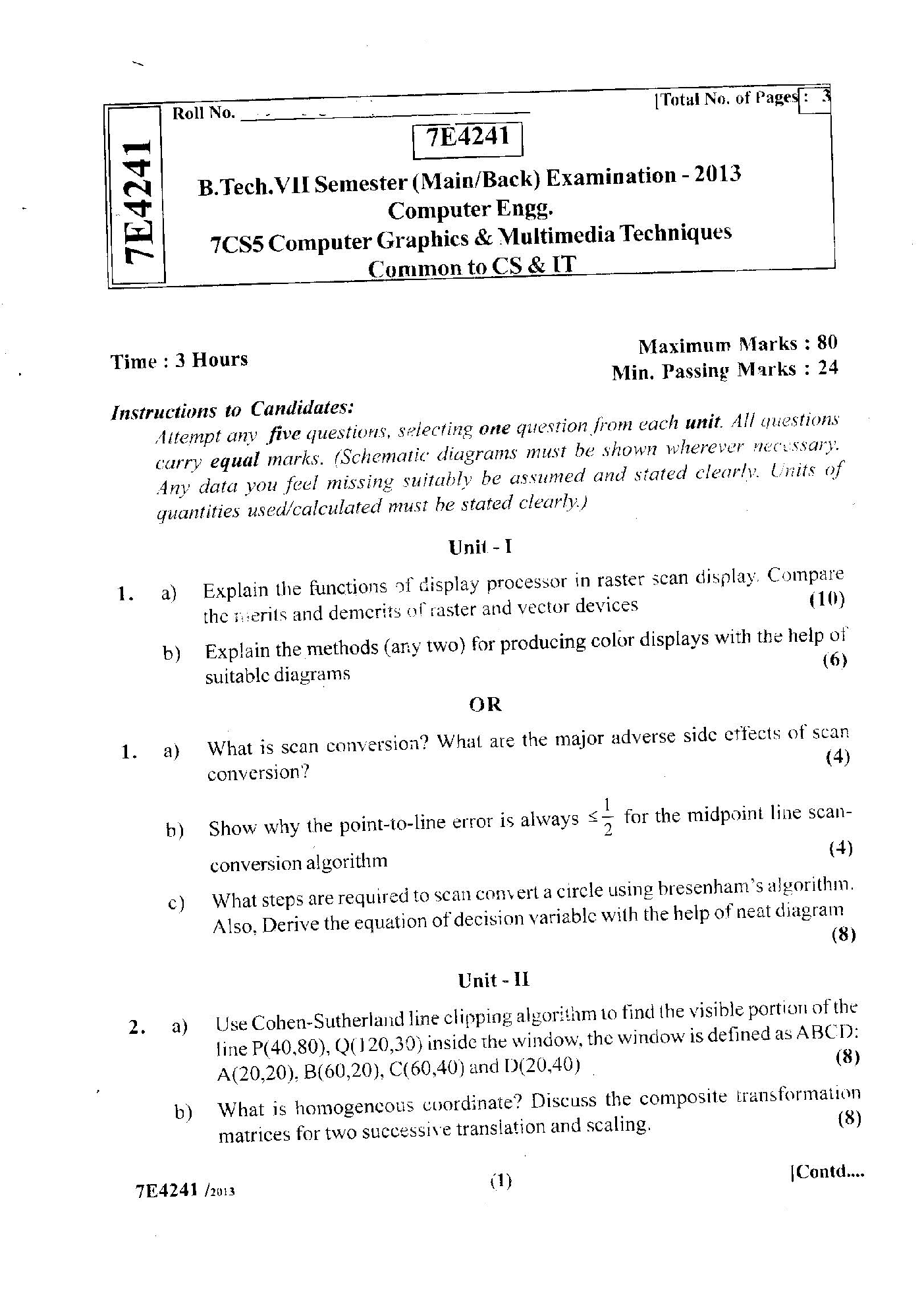 RTU QUESTION PAPERS 4th Year Information Technology 2009-2014 - Page 2