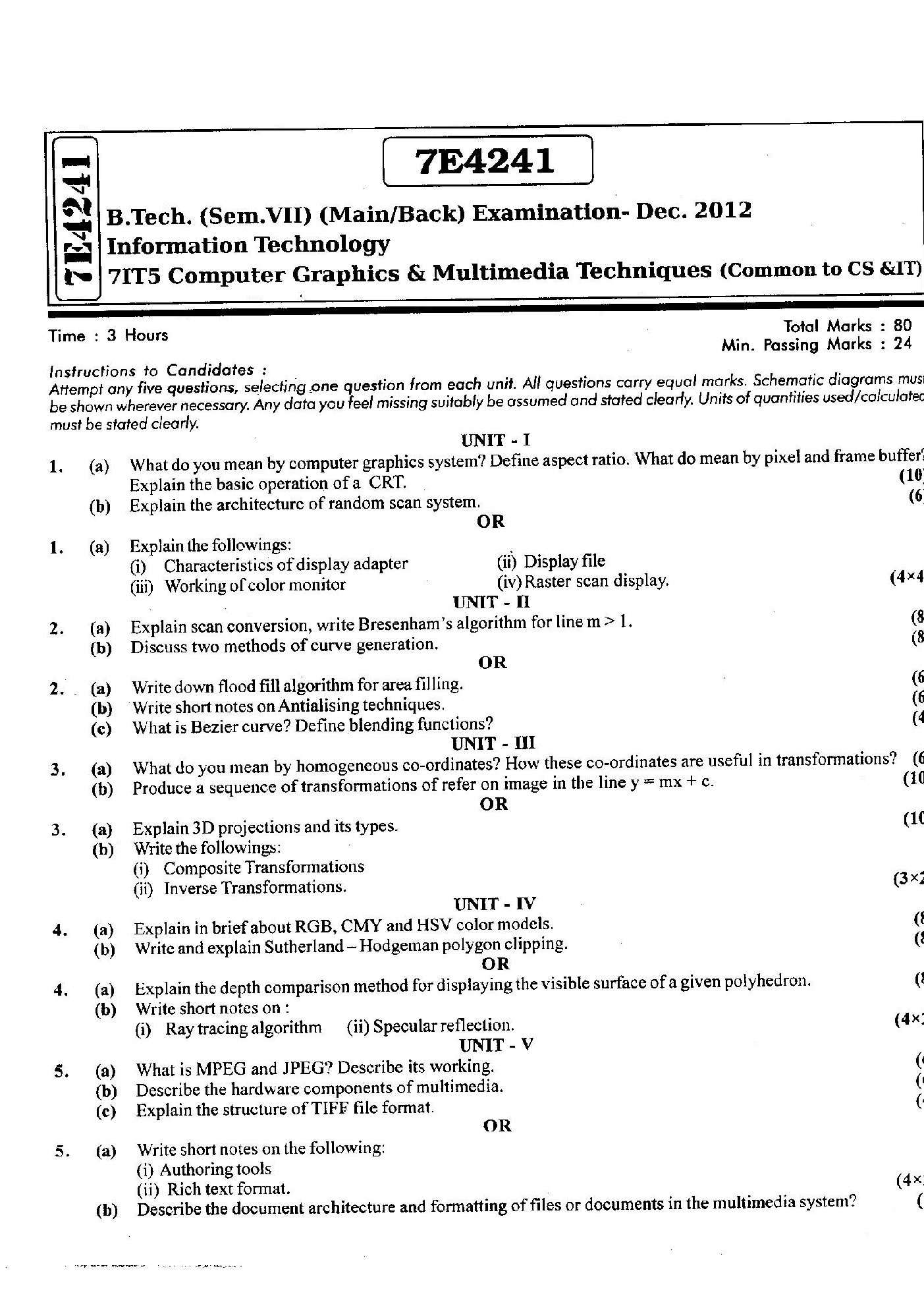 RTU QUESTION PAPERS 4th Year Information Technology 2009-2014 - Page 5