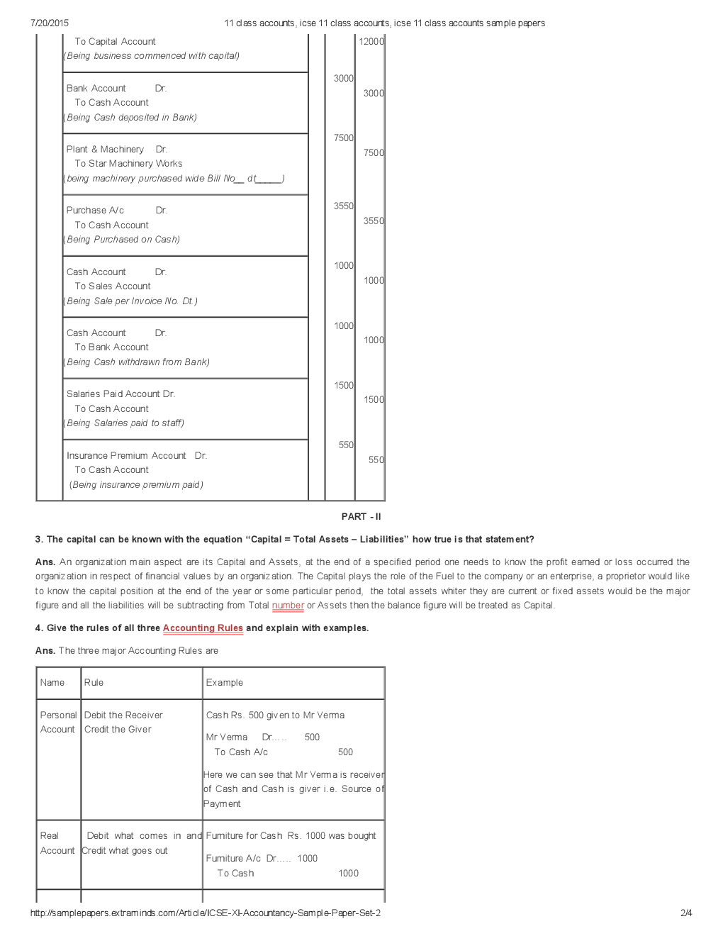 ISC Sample Question Papers For Class 11 Accountancy - Page 3