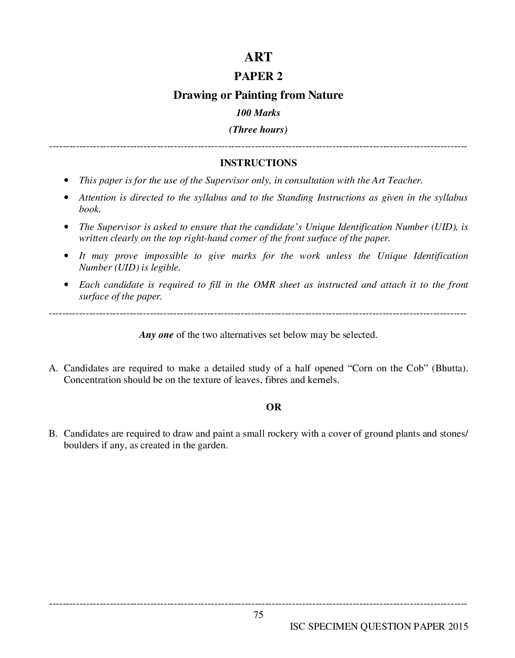 ISC Sample Question Papers For Class 12 Arts - Page 3