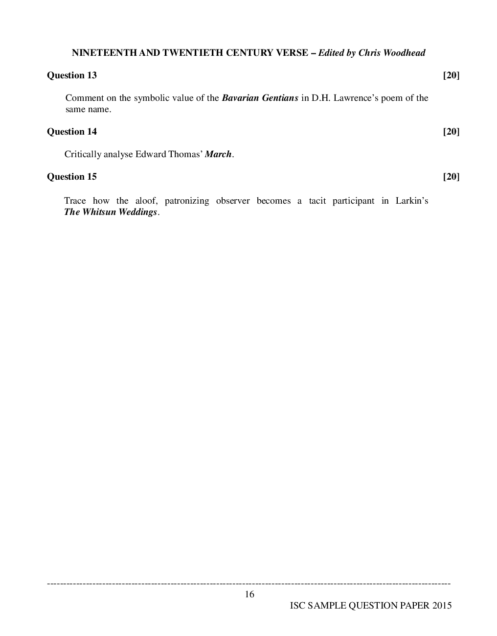 ISC Sample Question Papers For Class 12 Elective English - Page 4