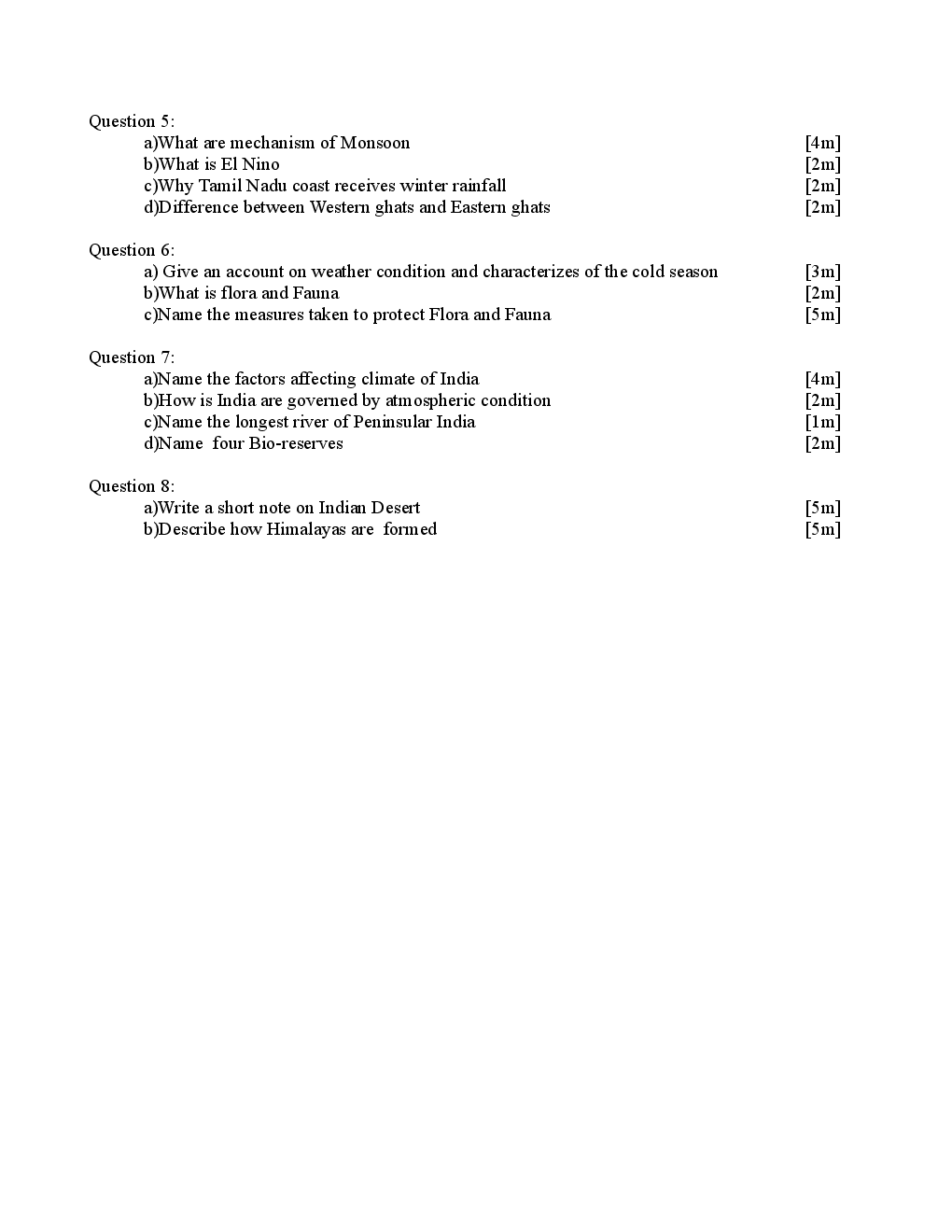 Download ICSE Sample Question Papers For Class 9 Geography PDF Online 2022