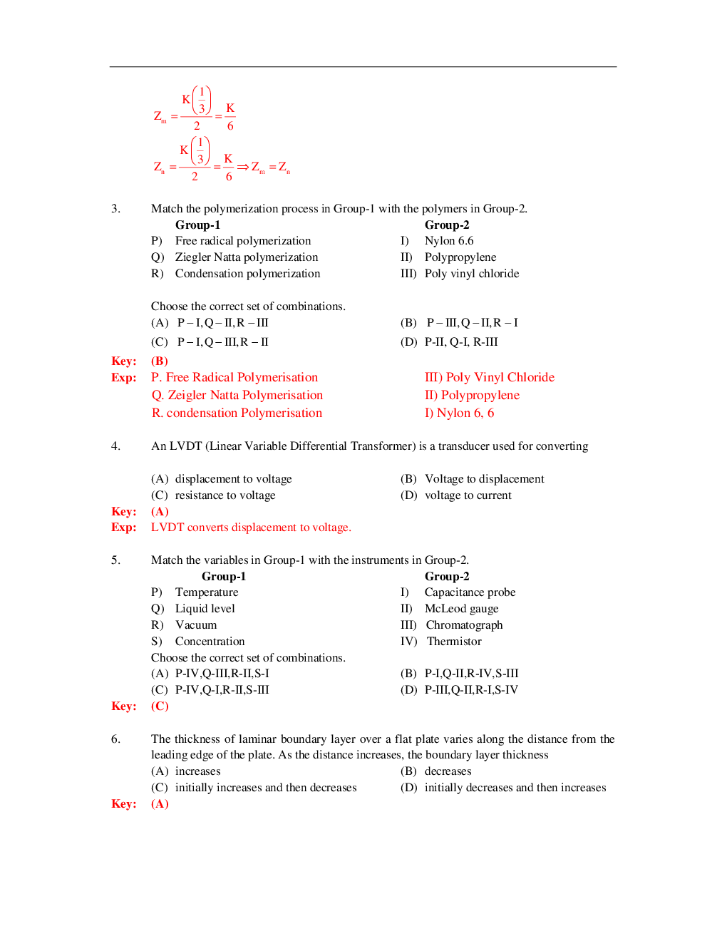 GATE Chemical Engineering Previous Year Question Papers With Answers (2017-2012) - Page 3